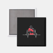 Boxing Heartbeat Magnet (Vorderseite/Rückseite)