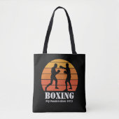 Boxing Hobby Retro Sunset personalisieren Tasche (Vorderseite)