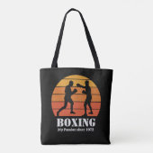 Boxing Hobby Retro Sunset personalisieren Tasche (Rückseite)