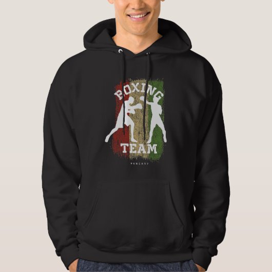 Boxing Hungary Combat Sports Fighter Boxing Hoodie (Vorderseite)