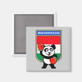 Boxing Hungary Panda Magnet (Vorderseite/Rückseite)