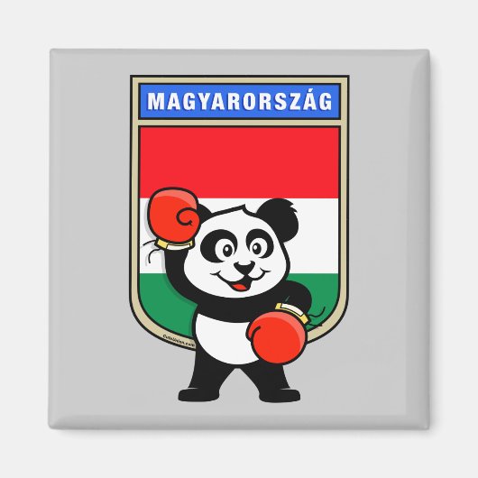 Boxing Hungary Panda Magnet (Vorne)
