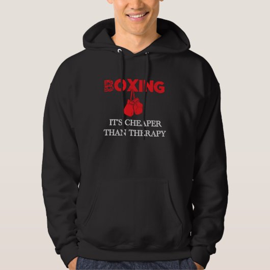 Boxing It's Cheaper Tee, Therapy Boxing Hoodie (Vorderseite)