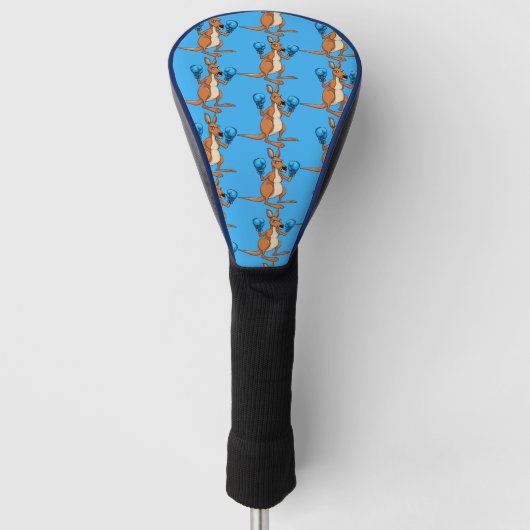 Boxing Kangaroo Golf Head Cover Headcover (Vorderseite)