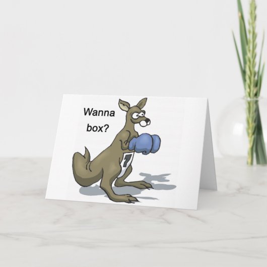 Boxing Kangaroo Karte (Vorderseite)