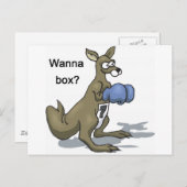 Boxing Kangaroo Postkarte (Vorne/Hinten)