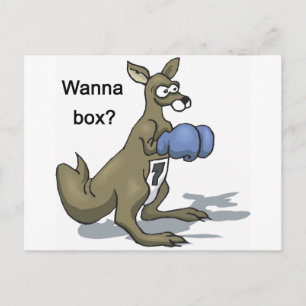 Boxing Kangaroo Postkarte