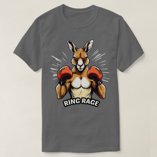 Boxing Kangaroo Ring Rage T-Shirt (Design vorne)