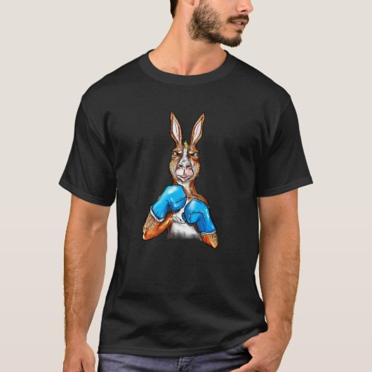 Boxing Kangaroo Sporthandschuhe T-Shirt (Vorderseite)