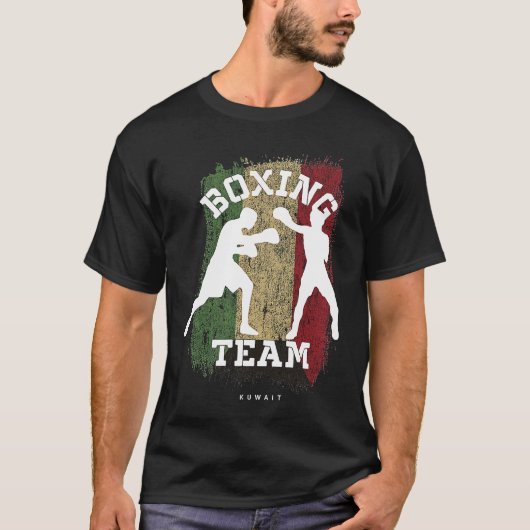 Boxing Kuwait Combat Sports Fighter Boxing T-Shirt (Vorderseite)