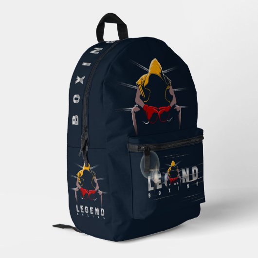 Boxing-Legenden | Bedruckter Rucksack (Rückseitige Ecke links)