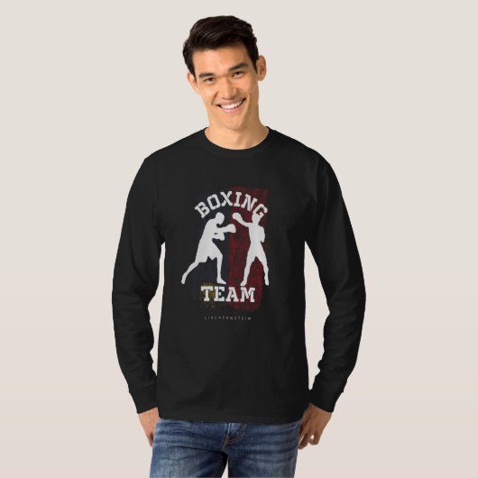 Boxing Liechtenstein Combat Sports Fighter Boxing T-Shirt (Vorne ganz)
