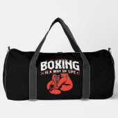 Boxing Lifestyle Red Gloves Duffle Bag (Vorderseite)