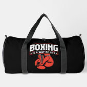 Boxing Lifestyle Red Gloves Duffle Bag (Rückseite)