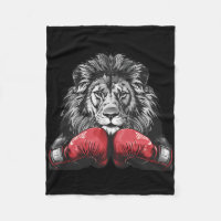 Boxing Löwen Portrait Motiv Wildtier Kickboxen Lie