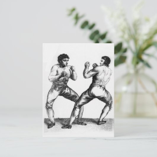 Boxing-Match Postkarte (Stehend Vorderseite)