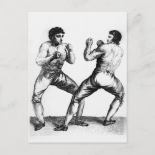 Boxing-Match Postkarte