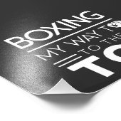 Boxing Motivation Quote Bold Minimal Typography Fotodruck (Ecke)