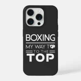 Boxing Motivation Quote Bold Minimal Typography iPhone 15 Pro Hülle