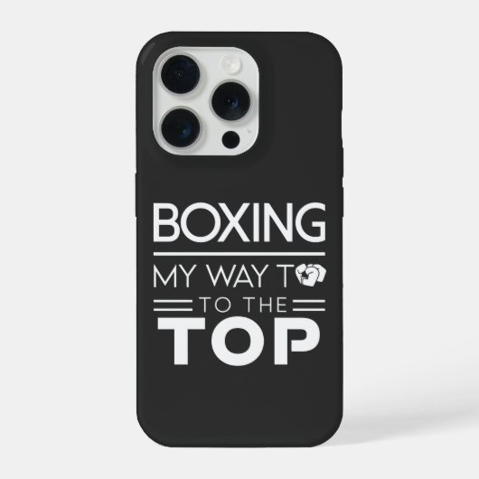 Boxing Motivation Quote Bold Minimal Typography iPhone Hülle (Rückseite)