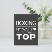 Boxing Motivation Quote Bold Minimal Typography Postkarte (Stehend Vorderseite)