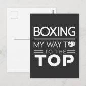 Boxing Motivation Quote Bold Minimal Typography Postkarte (Vorne/Hinten)
