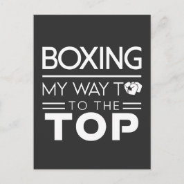 Boxing Motivation Quote Bold Minimal Typography Postkarte
