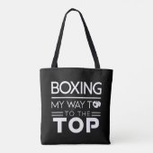 Boxing Motivation Quote Bold Minimal Typography Tasche (Rückseite)