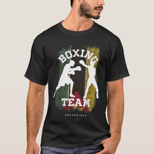 Boxing Mozambique Combat Sports Fighter Boxing T-Shirt (Vorderseite)