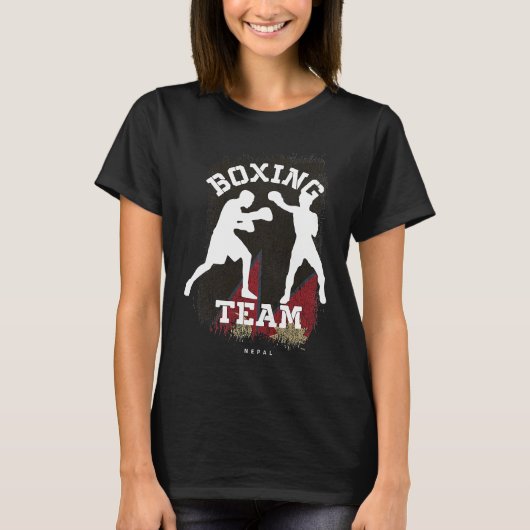 Boxing Nepal Combat Sports Fighter Boxing T-Shirt (Vorderseite)