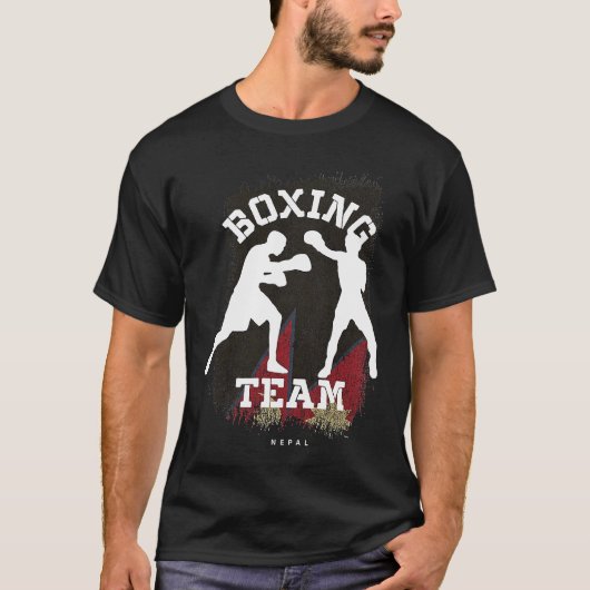 Boxing Nepal Combat Sports Fighter Boxing T-Shirt (Vorderseite)