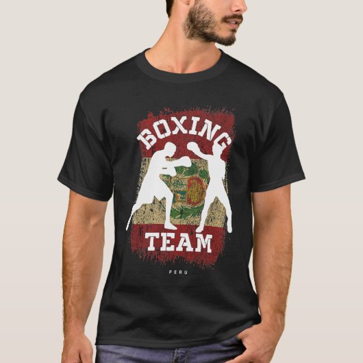 Boxing Peru Combat Sports Fighter Boxing T-Shirt (Vorderseite)