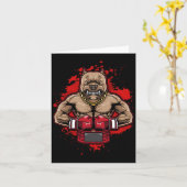 Boxing Pit Bull Lieben Pitbuls Workout Hunde Tier Karte (Gelbe Blume)