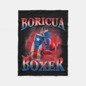 Boxing Puerto Rico Boricua Boxer Puerto Rican Fleecedecke (Vorderseite)