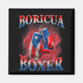Boxing Puerto Rico Boricua Boxer Puerto Rican Magnet (Vorne)