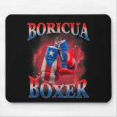 Boxing Puerto Rico Boricua Boxer Puerto Rican Mousepad (Vorne)