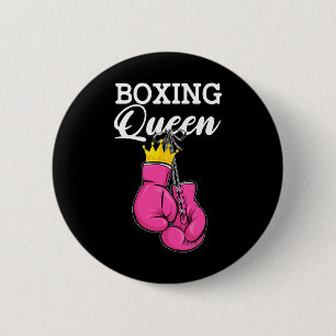 Boxing Queen Boxing Player Sport Lover Boxer Button