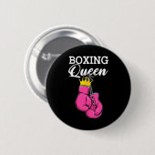 Boxing Queen Boxing Player Sport Lover Boxer Button (Vorne & Hinten)