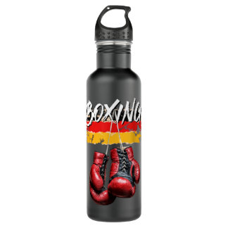 Boxing Red Gloves und Deutsche Flagge Sportgeschen Edelstahlflasche