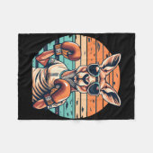 Boxing Roger Australian Kangaroo Boxing Boxer Kang Fleecedecke (Vorderseite (Horizontal))