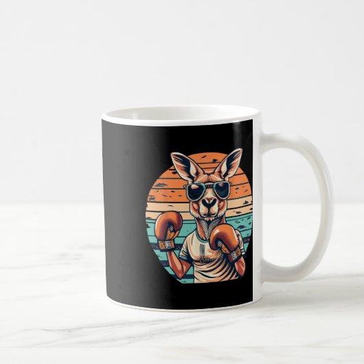 Boxing Roger Australian Kangaroo Boxing Boxer Kang Kaffeetasse (Rechts)