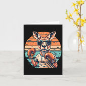 Boxing Roger Australian Kangaroo Boxing Boxer Kang Karte (Gelbe Blume)