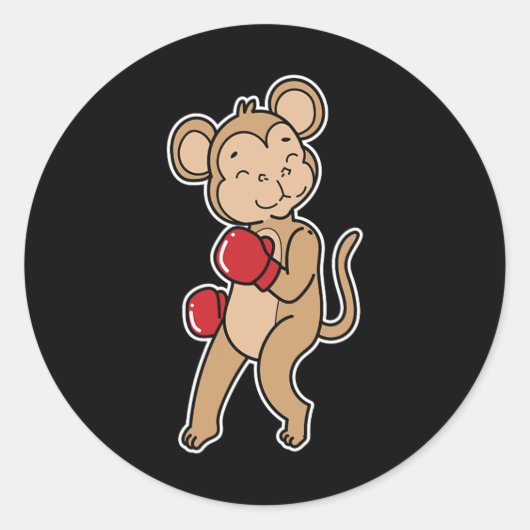Boxing Runder Aufkleber (Vorderseite)