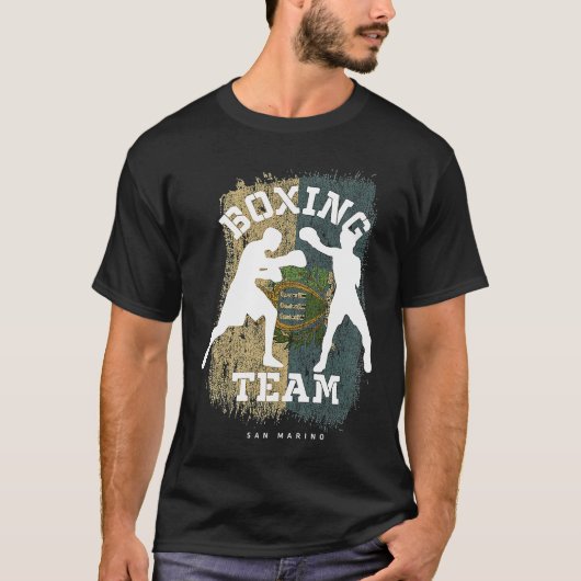 Boxing San Marino Combat Sports Fighter Boxing T-Shirt (Vorderseite)