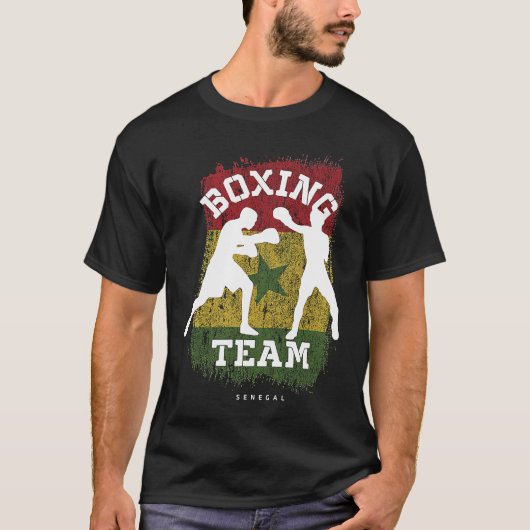 Boxing Senegal Combat Sports Fighter Boxing T-Shirt (Vorderseite)