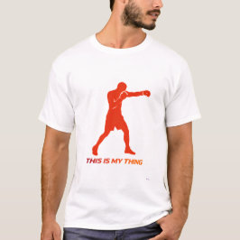 Boxing Silhouette Action Lifestyle Design T-Shirt