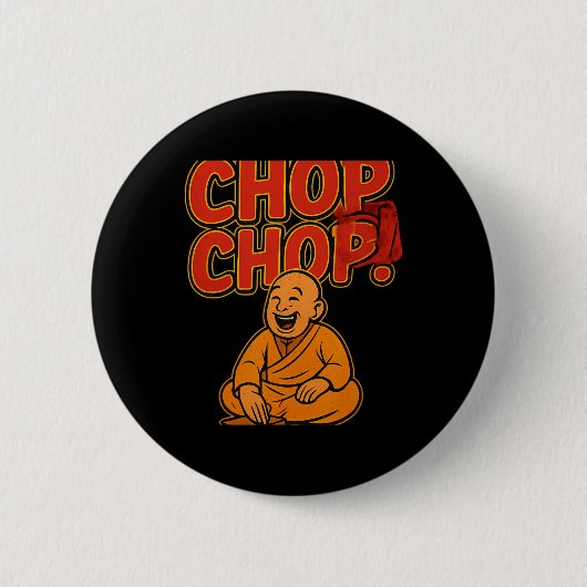Boxing Spaß Chop Cartoon Priest Button (Vorderseite)