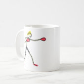Boxing Stickman Kaffeetasse (Vorderseite Links)