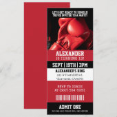 Boxing-Ticket-Birthday-Party Einladung (Vorne/Hinten)