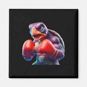 Boxing Tortoise Turtle Boxer Kickboxer Mixed Marti Magnet